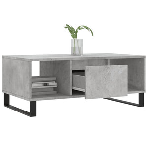 Couchtisch Betongrau 90x50x36,5 cm Holzwerkstoff Stilecasa