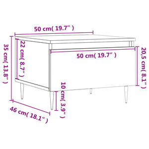 vidaXL Couchtisch Hochglanz-Weiß 50x46x35 cm Holzwerkstoff