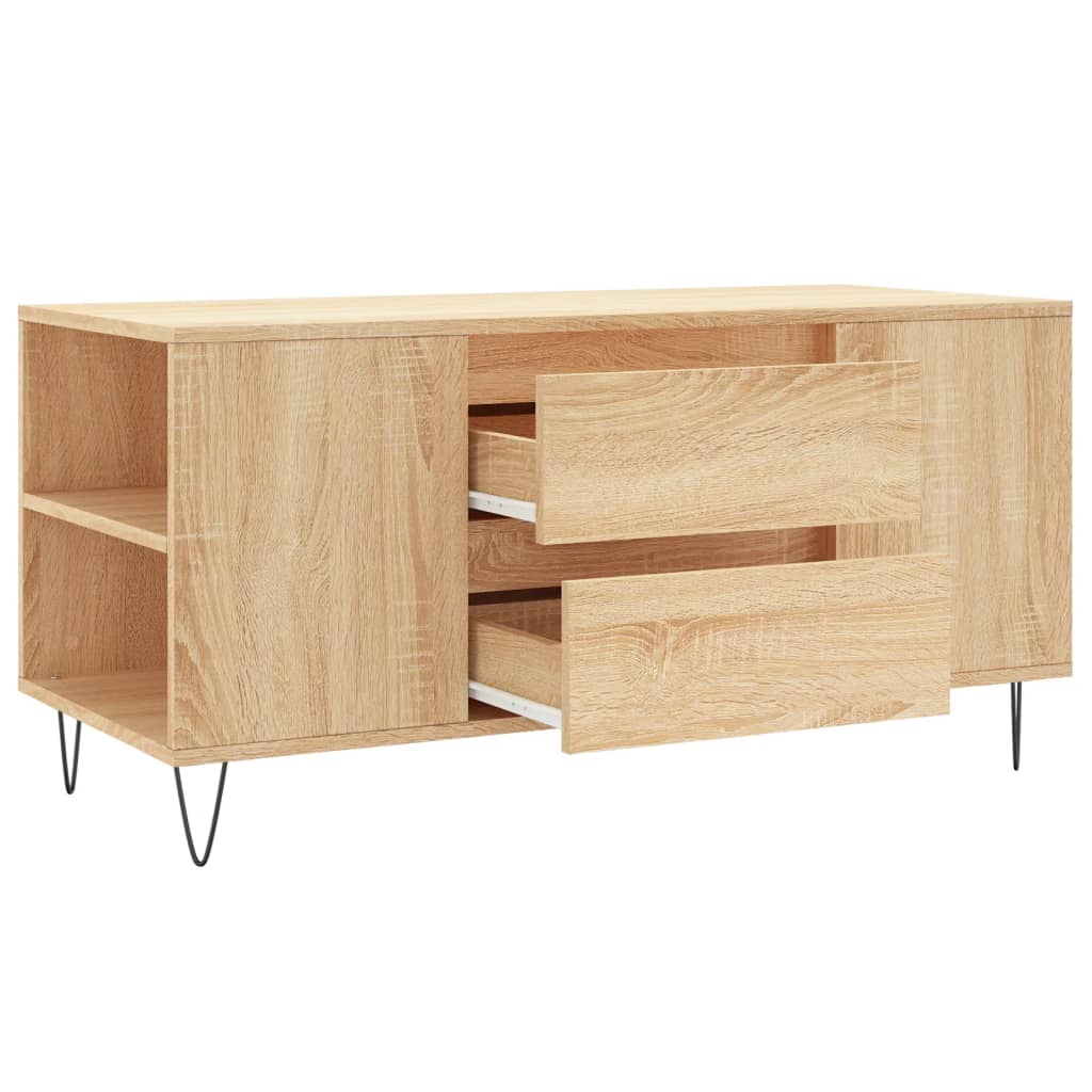 vidaXL Couchtisch Sonoma-Eiche 102x44,5x50 cm Holzwerkstoff