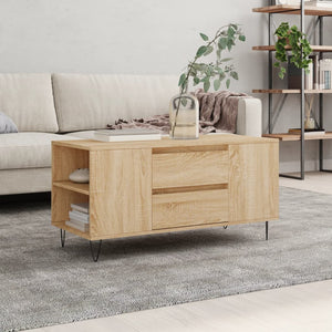 vidaXL Couchtisch Sonoma-Eiche 102x44,5x50 cm Holzwerkstoff