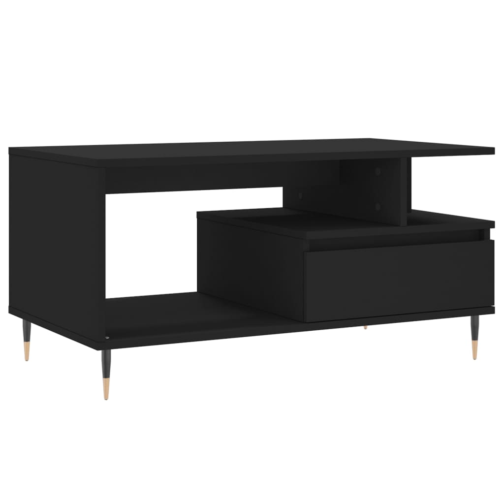 vidaXL Couchtisch Schwarz 90x49x45 cm Holzwerkstoff