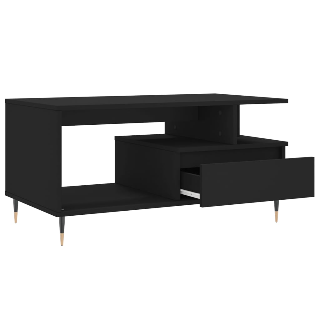 vidaXL Couchtisch Schwarz 90x49x45 cm Holzwerkstoff