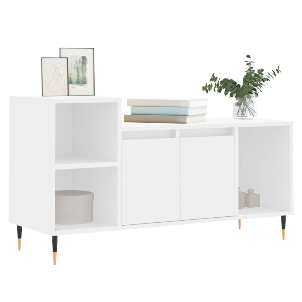 vidaXL TV-Schrank Weiß 100x35x55 cm Holzwerkstoff