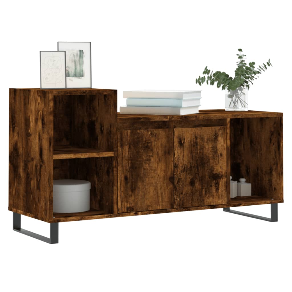 vidaXL TV-Schrank Räuchereiche 100x35x55 cm Holzwerkstoff