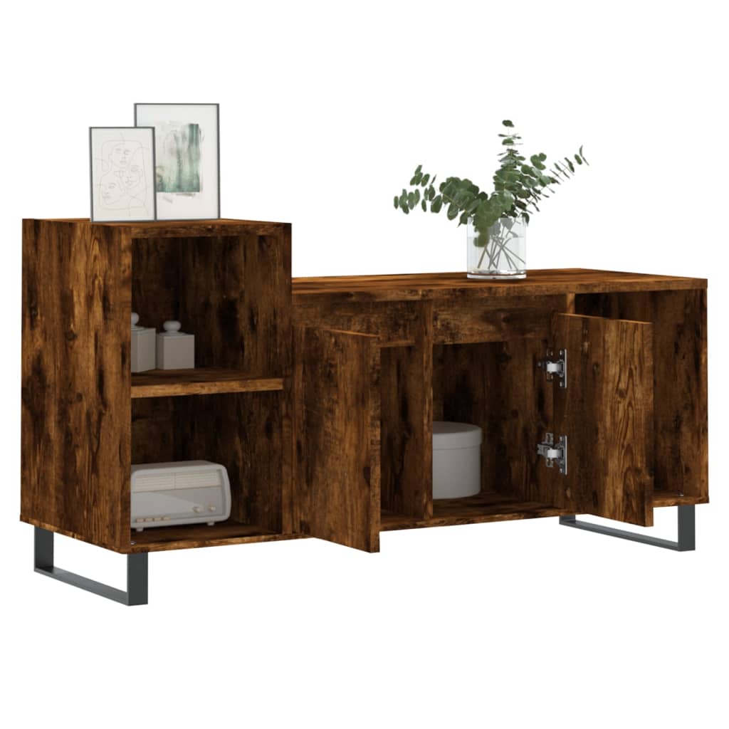 vidaXL TV-Schrank Räuchereiche 100x35x55 cm Holzwerkstoff