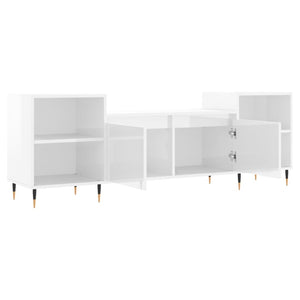 vidaXL TV-Schrank Hochglanz-Weiß 160x35x55 cm Holzwerkstoff