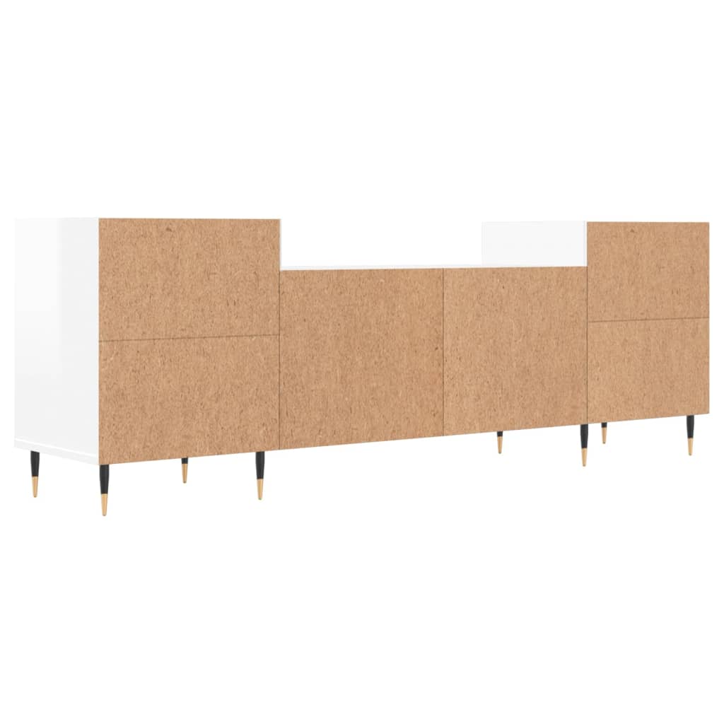 vidaXL TV-Schrank Hochglanz-Weiß 160x35x55 cm Holzwerkstoff