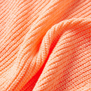 Kinderpullover Gestrickt Hellorange 140