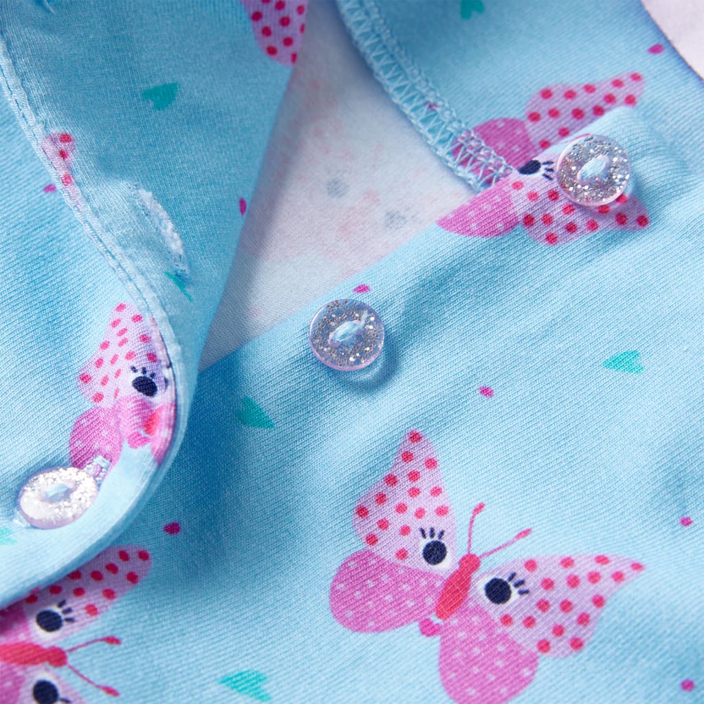 Kinderkleid mit Knöpfen Ärmellos Blau 116