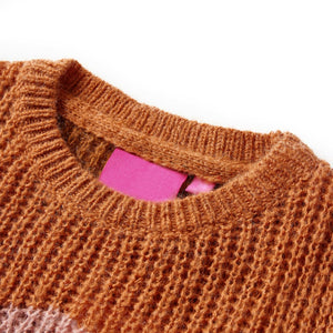 Kinderpullover Gestrickt Cognac 104