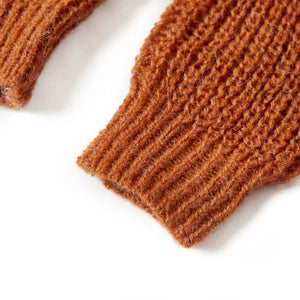 Kinderpullover Gestrickt Cognac 104