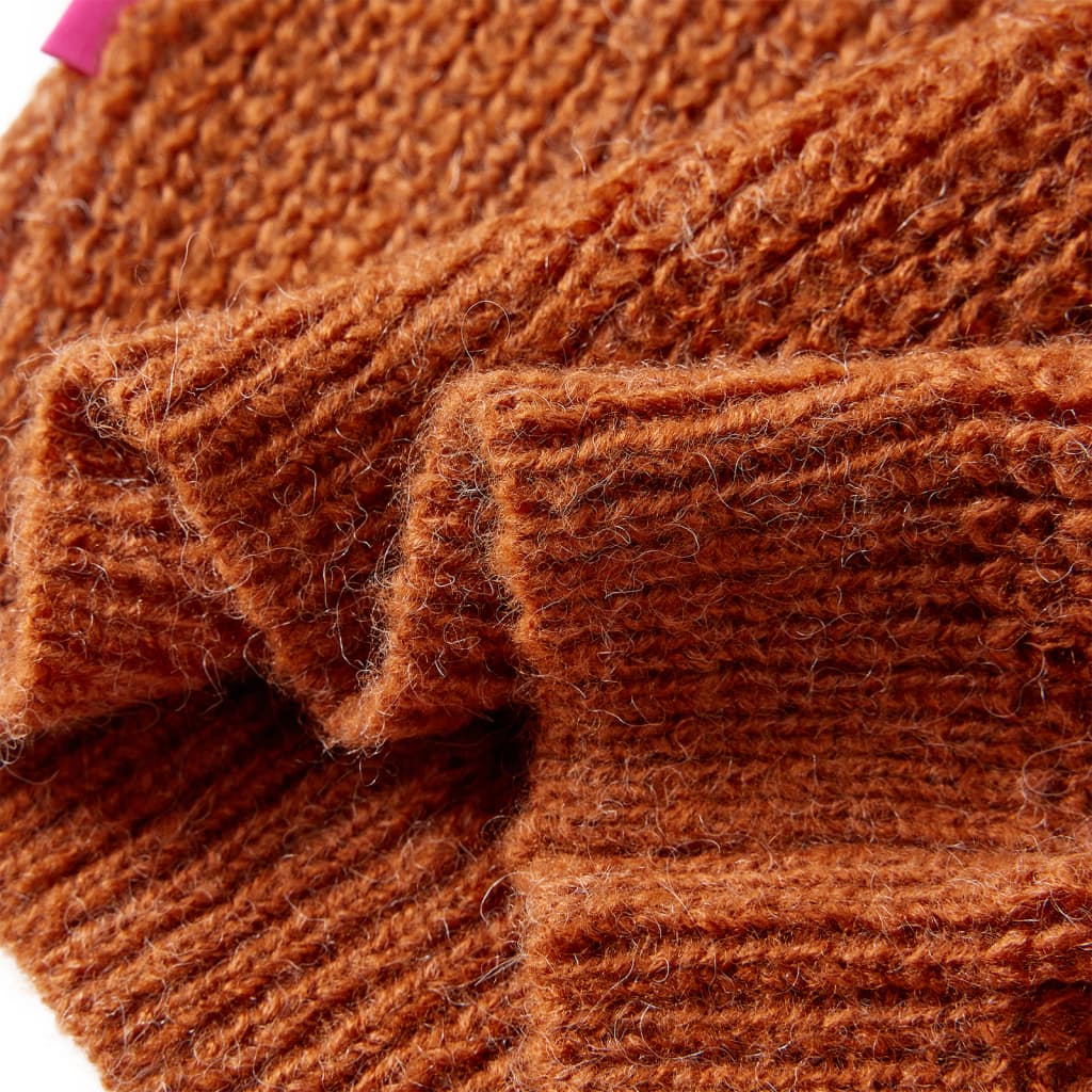 Kinderpullover Gestrickt Cognac 104