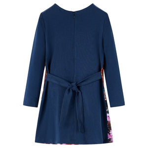 Kinderkleid mit Langen Ärmeln Marineblau 128