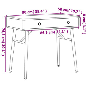 vidaXL Computertisch mit Schublade Antikgrün 90x50x76,5 cm