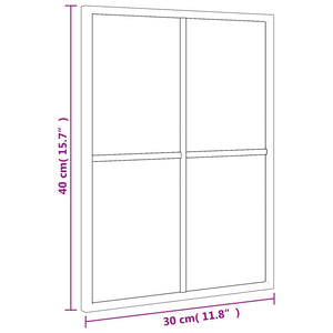 vidaXL Wandspiegel Schwarz 30x40 cm Rechteckig Eisen