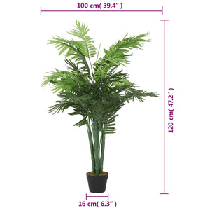 vidaXL Palme Künstlich 28 Blätter 120 cm Grün