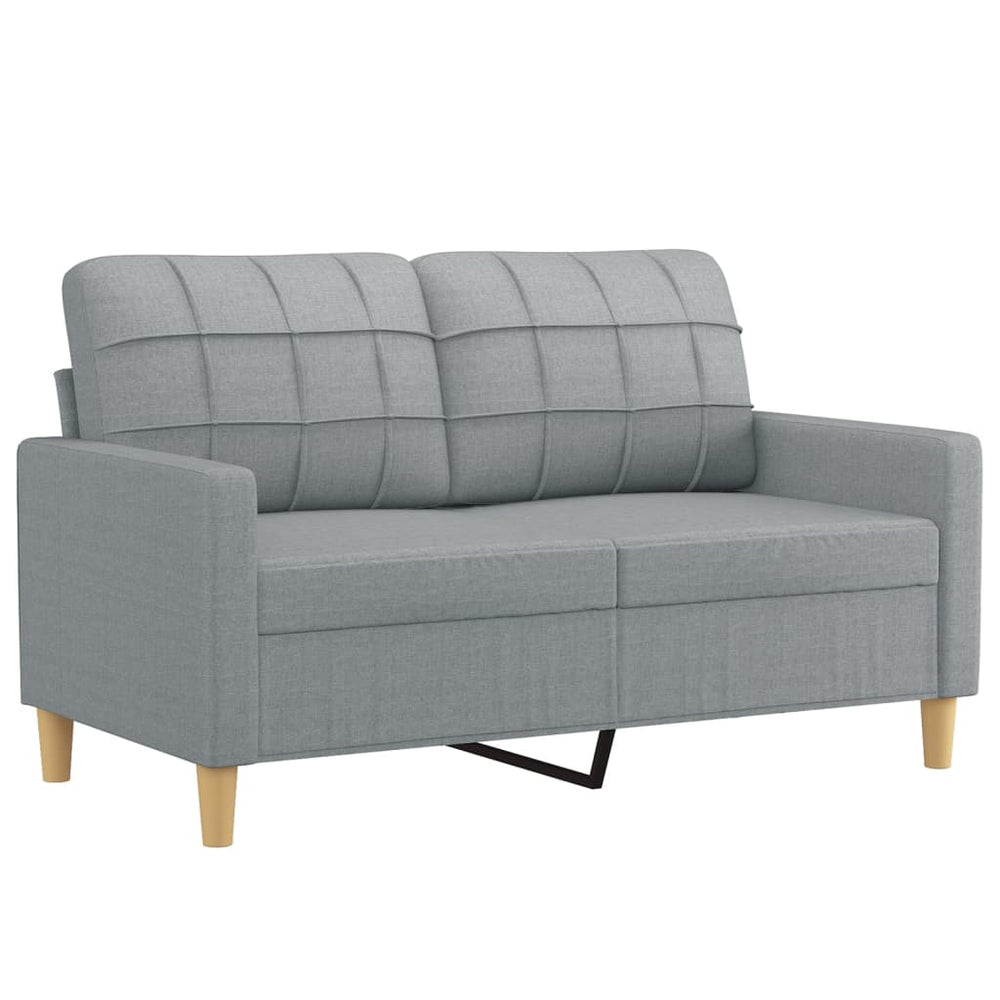 2-Sitzer-Sofa Hellgrau 120 cm Stoff Stilecasa