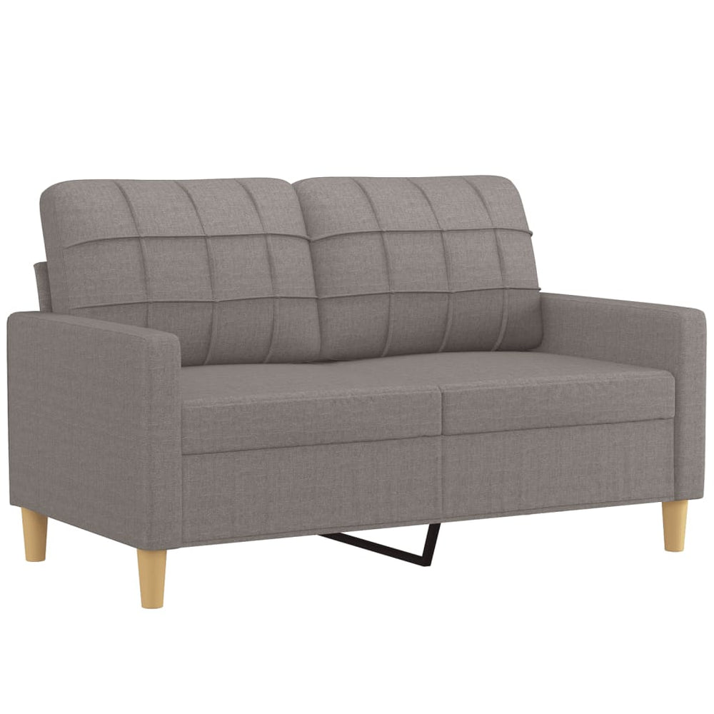 2-Sitzer-Sofa Taupe 120 cm Stoff Stilecasa