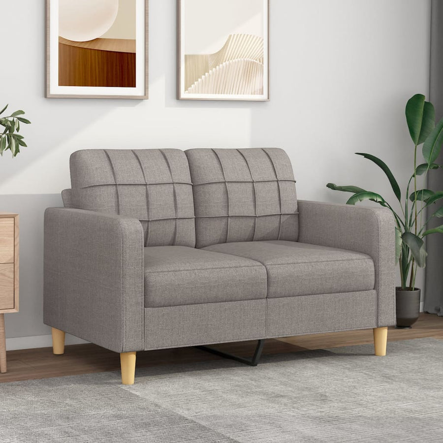 2-Sitzer-Sofa Taupe 120 cm Stoff Stilecasa