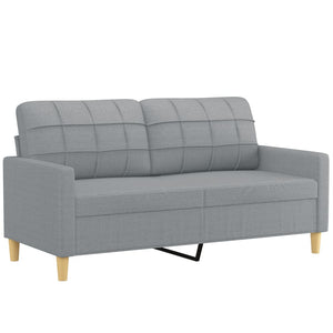 2-Sitzer-Sofa Hellgrau 140 cm Stoff Stilecasa