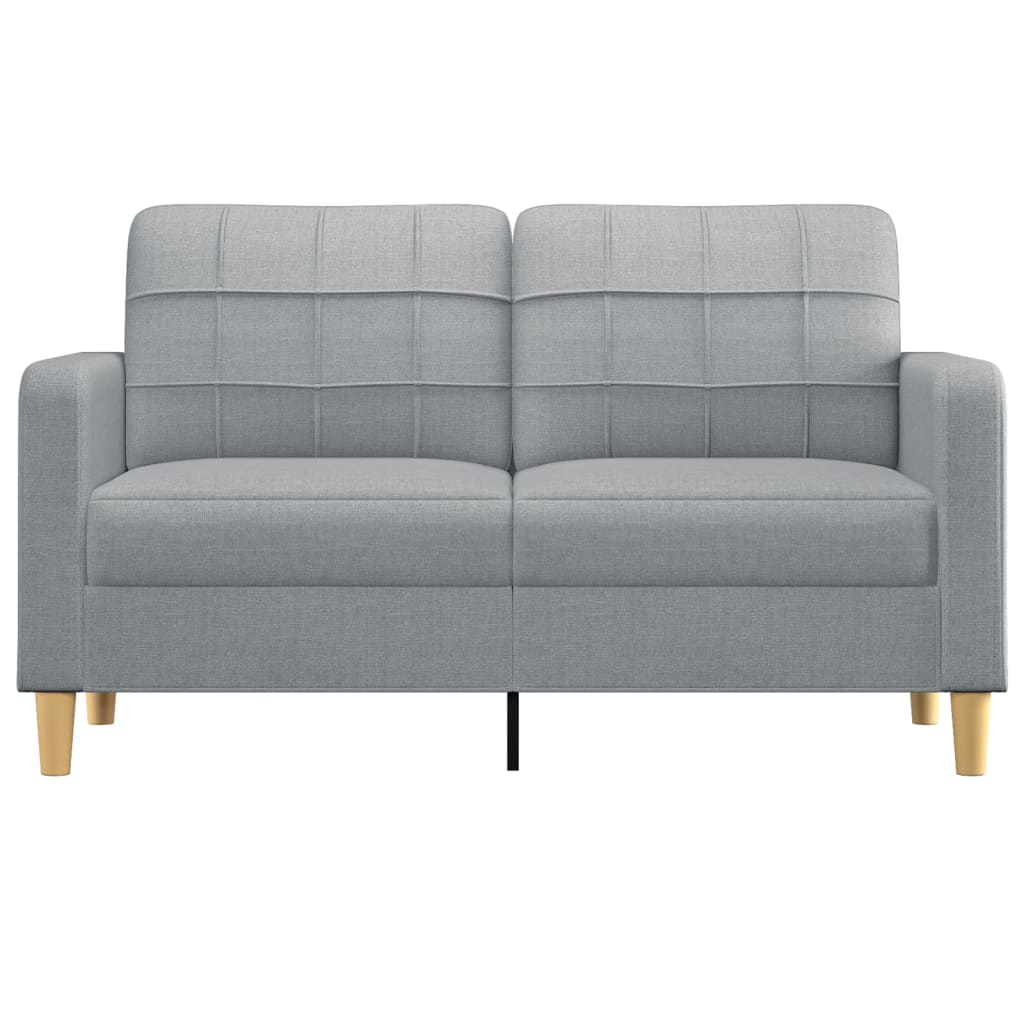 2-Sitzer-Sofa Hellgrau 140 cm Stoff Stilecasa