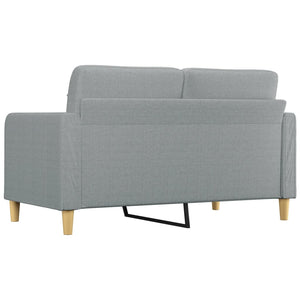 2-Sitzer-Sofa Hellgrau 140 cm Stoff Stilecasa