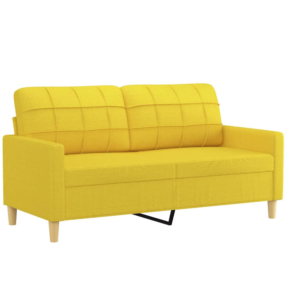 2-Sitzer-Sofa Hellgelb 140 cm Stoff Stilecasa