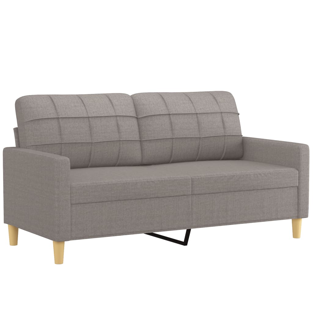 vidaXL 2-Sitzer-Sofa Taupe 140 cm Stoff