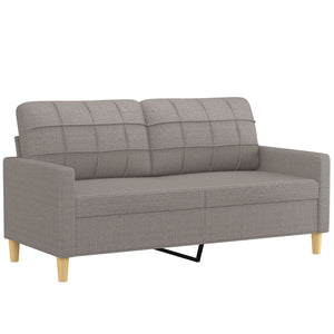 vidaXL 2-Sitzer-Sofa Taupe 140 cm Stoff