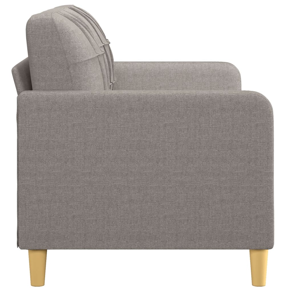 vidaXL 2-Sitzer-Sofa Taupe 140 cm Stoff