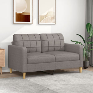 vidaXL 2-Sitzer-Sofa Taupe 140 cm Stoff