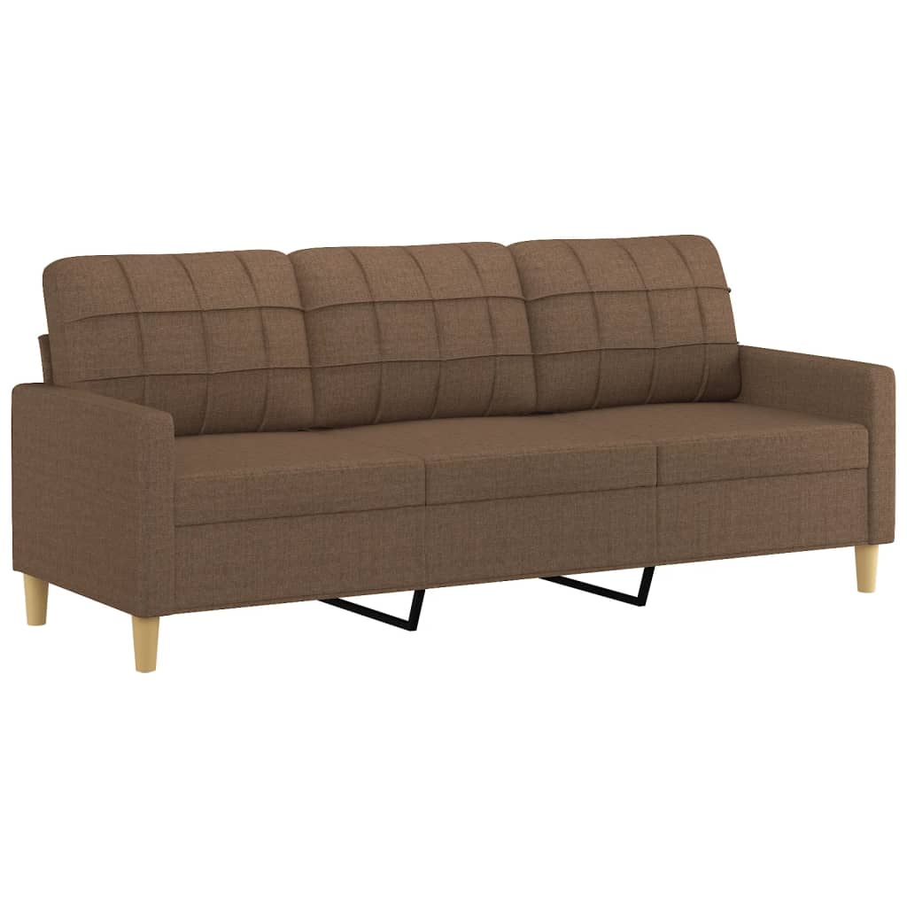 3-Sitzer-Sofa Braun 180 cm Stoff