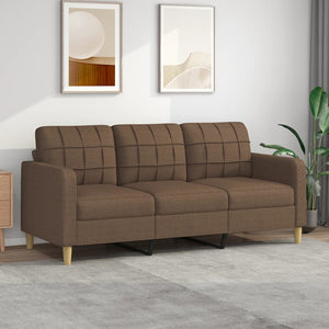 3-Sitzer-Sofa Braun 180 cm Stoff