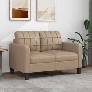 2-Sitzer-Sofa Cappuccino-Braun 120 cm Kunstleder