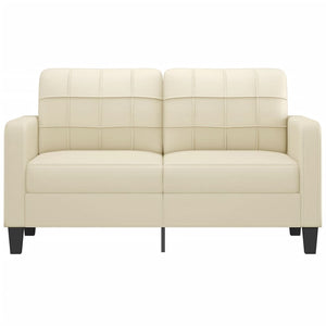 vidaXL 2-Sitzer-Sofa Creme 140 cm Kunstleder