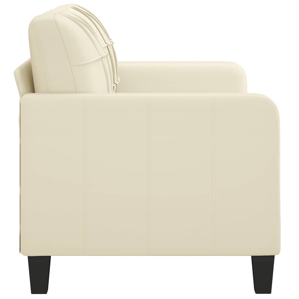 vidaXL 2-Sitzer-Sofa Creme 140 cm Kunstleder