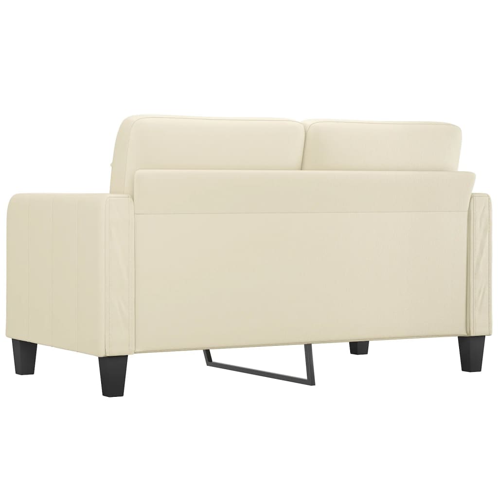 vidaXL 2-Sitzer-Sofa Creme 140 cm Kunstleder