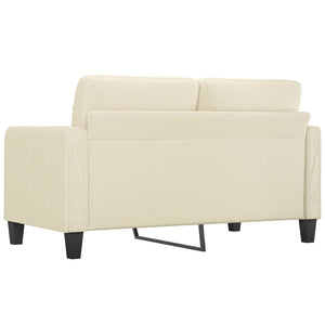 vidaXL 2-Sitzer-Sofa Creme 140 cm Kunstleder