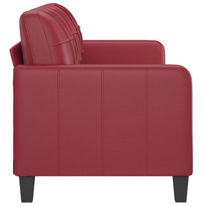 vidaXL 3-Sitzer-Sofa Weinrot 180 cm Kunstleder