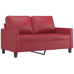 vidaXL 2-Sitzer-Sofa Weinrot 120 cm Kunstleder