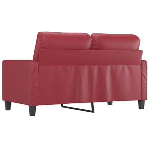 vidaXL 2-Sitzer-Sofa Weinrot 120 cm Kunstleder