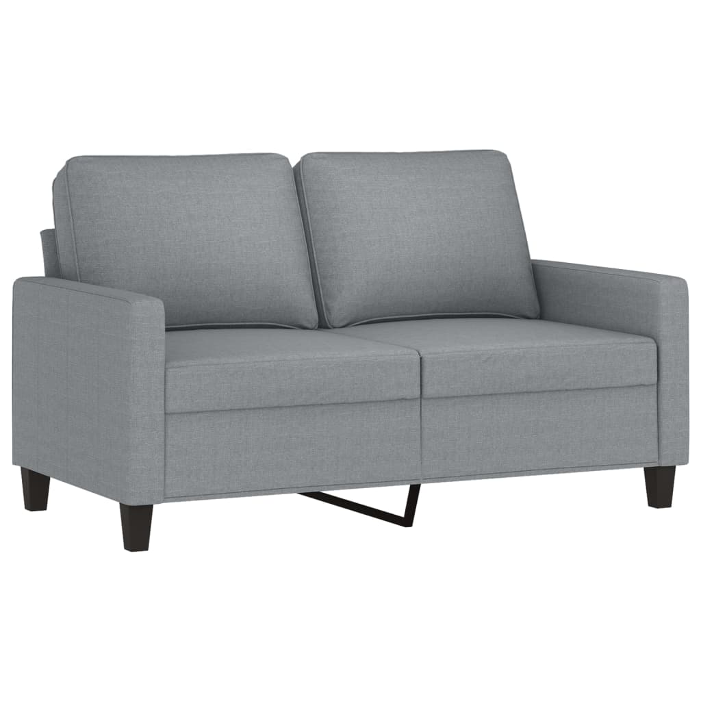 vidaXL 2-Sitzer-Sofa Hellgrau 120 cm Stoff