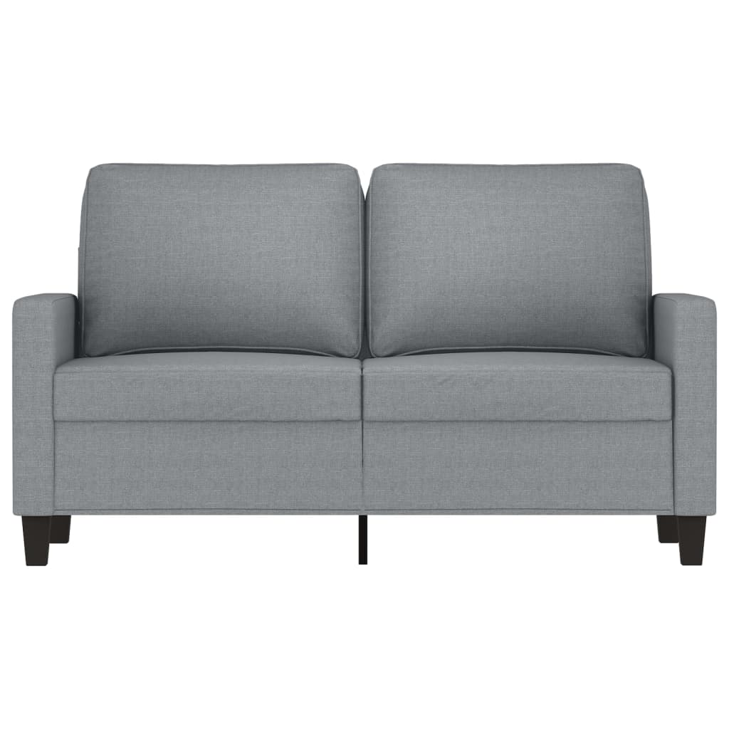 vidaXL 2-Sitzer-Sofa Hellgrau 120 cm Stoff