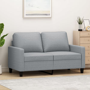 vidaXL 2-Sitzer-Sofa Hellgrau 120 cm Stoff