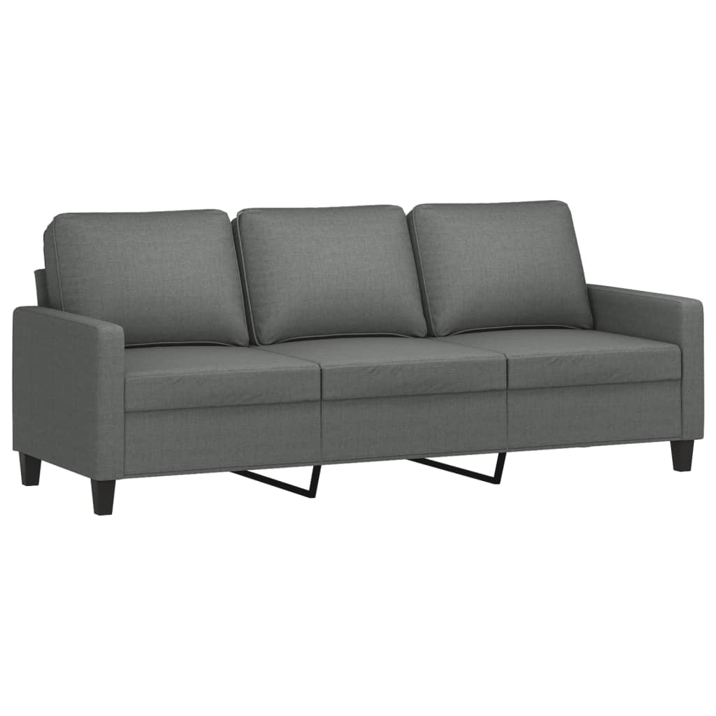 vidaXL 3-Sitzer-Sofa Dunkelgrau 180 cm Stoff