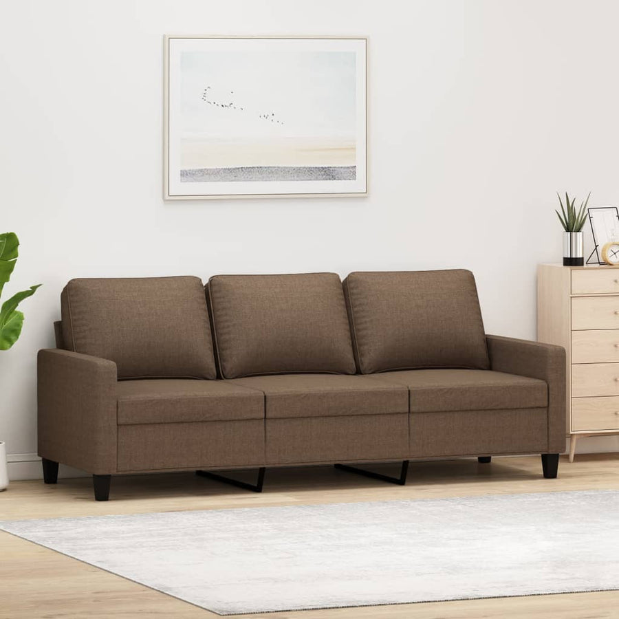 3-Sitzer-Sofa Braun 180 cm Stoff Stilecasa