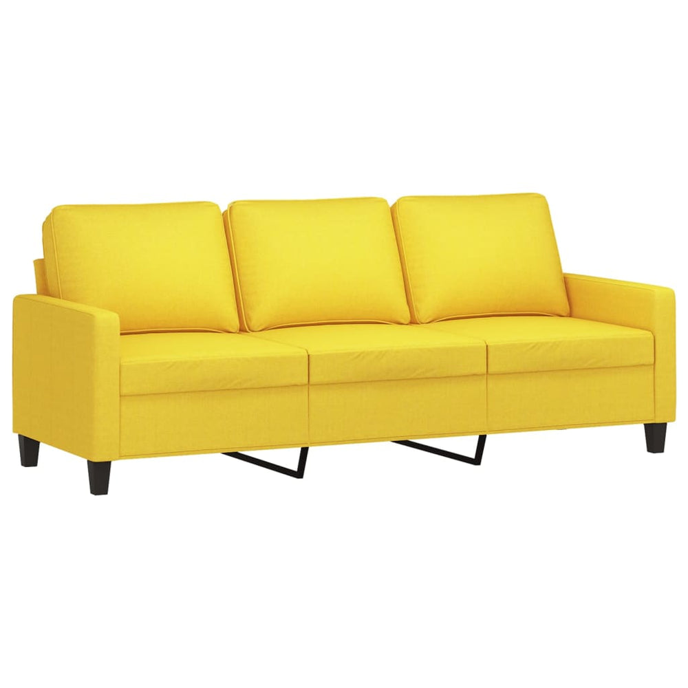 3-Sitzer-Sofa Hellgelb 180 cm Stoff Stilecasa