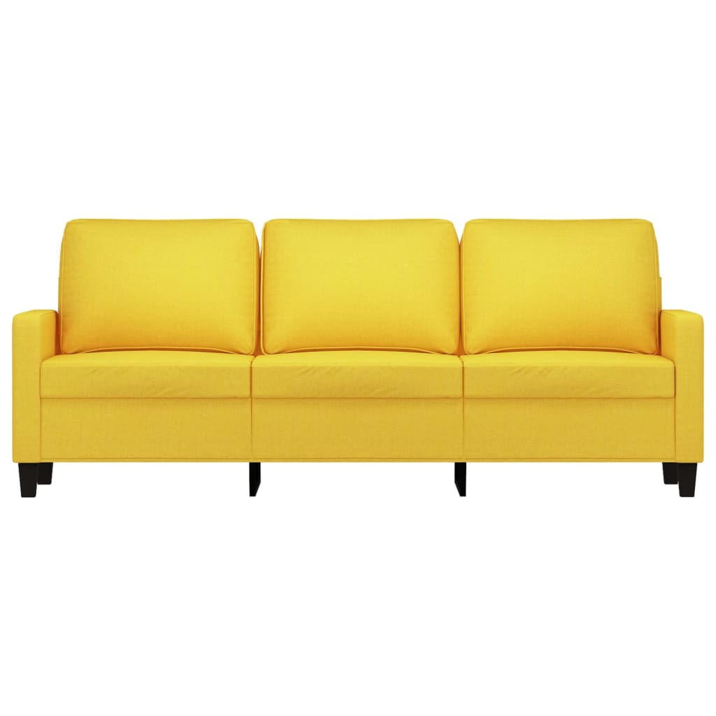 3-Sitzer-Sofa Hellgelb 180 cm Stoff Stilecasa