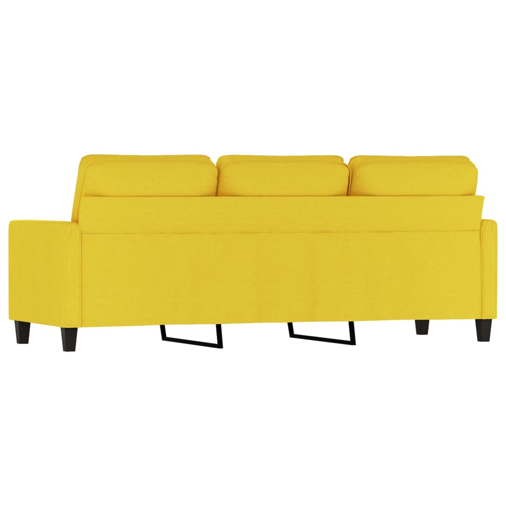 3-Sitzer-Sofa Hellgelb 180 cm Stoff Stilecasa