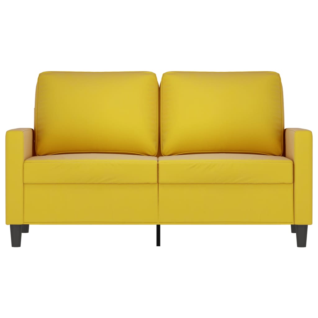 2-Sitzer-Sofa Gelb 120 cm Samt